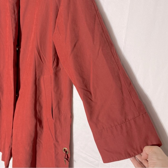 Vintage Apropos Red Orange Oversized Lightweight Jacket With Hood M - Picture 6 of 16